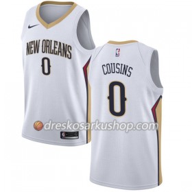 Muški NBA Dres New Orleans Pelicans DeMarcus Cousins 0 Nike 2017-18 Bijela Swingman